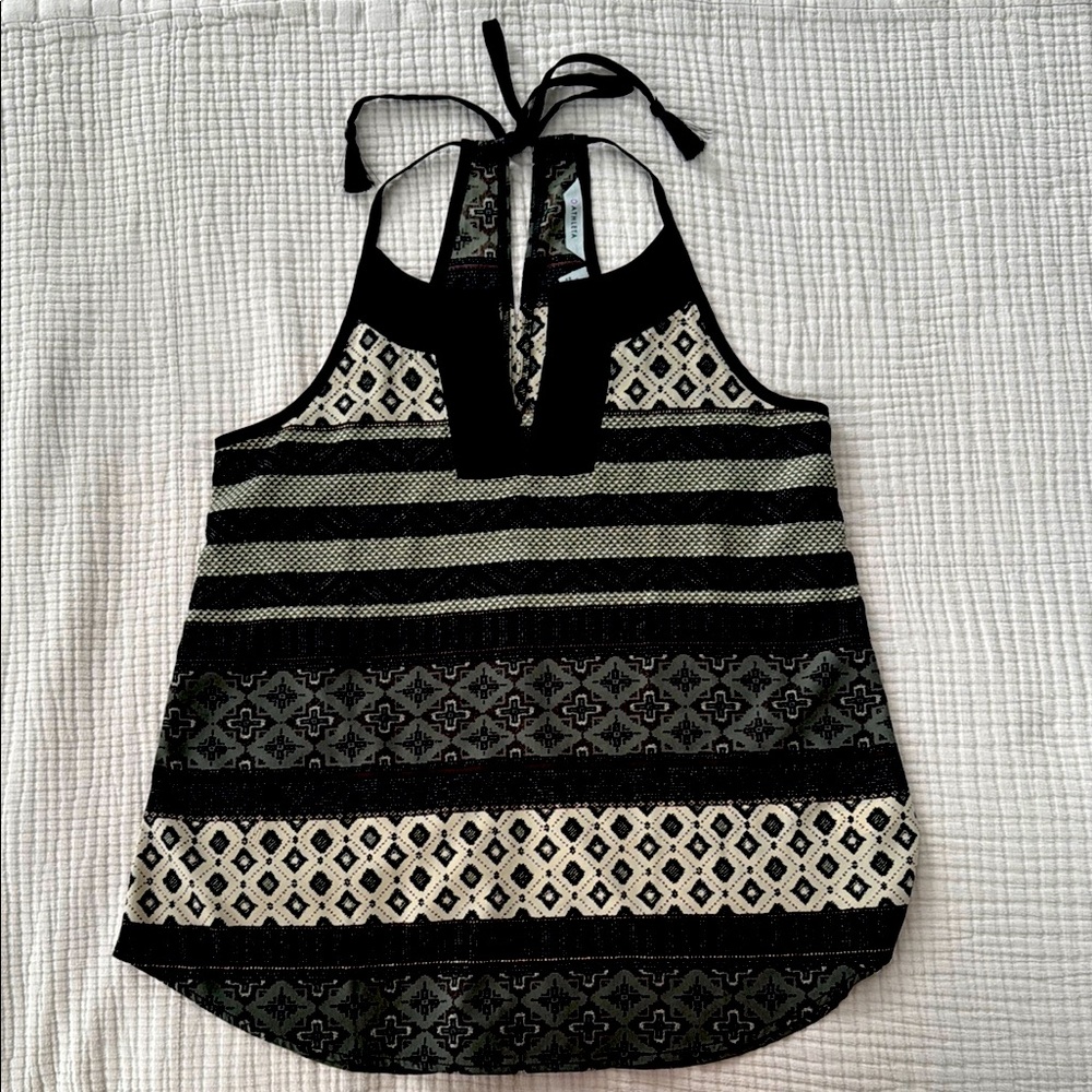 ATHLETA Halter Tassel Tie Top
